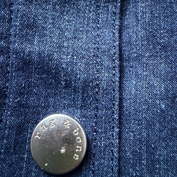 Rag & Bone “Siggy” Snap-front Denim Mini Skirt - size 6 - Picture 6 of 10
